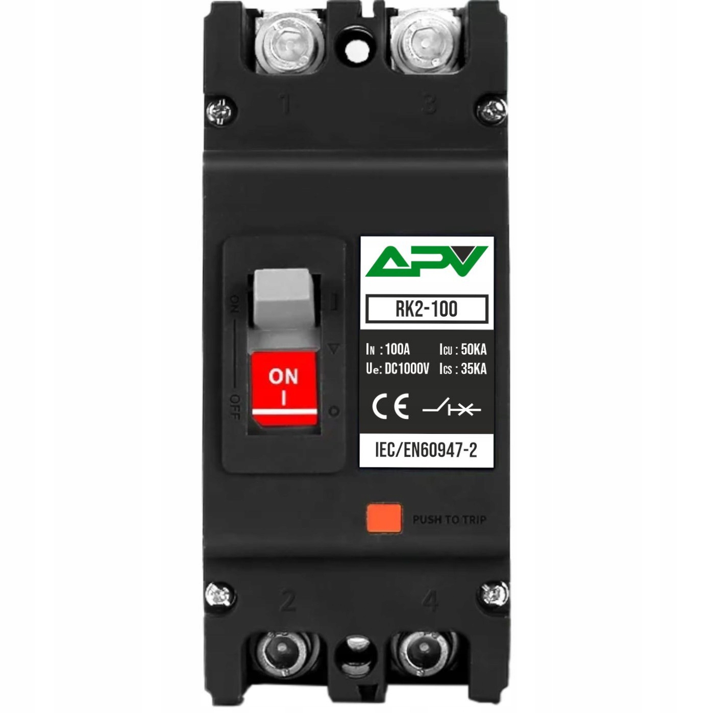 Wyłącznik Obwodu Solarnego Bezpiecznik Prądu Stałego 1000V DC Mccb 100A RK2