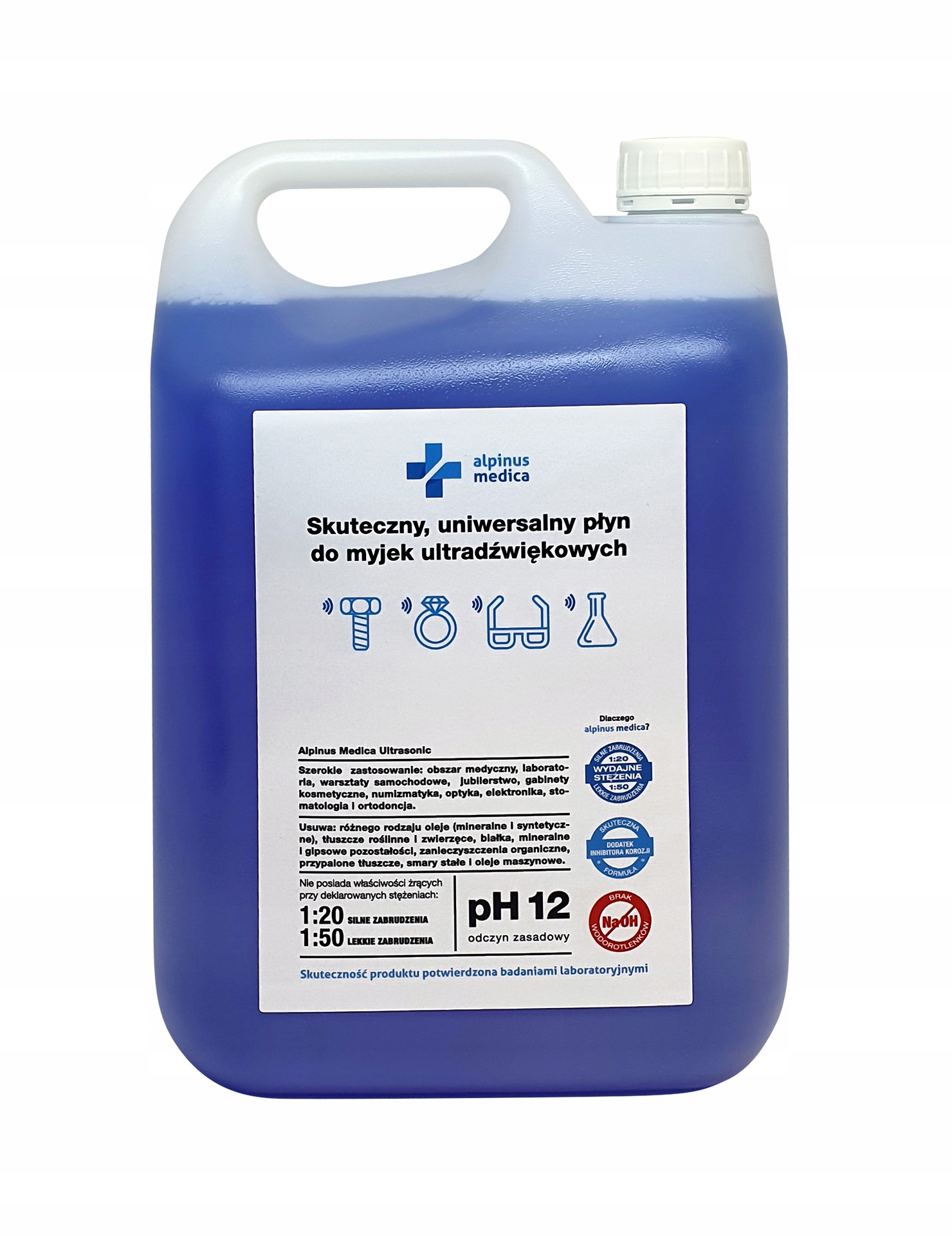 Alpinus Medica Ultrasonic 5L koncentrat do myjek
