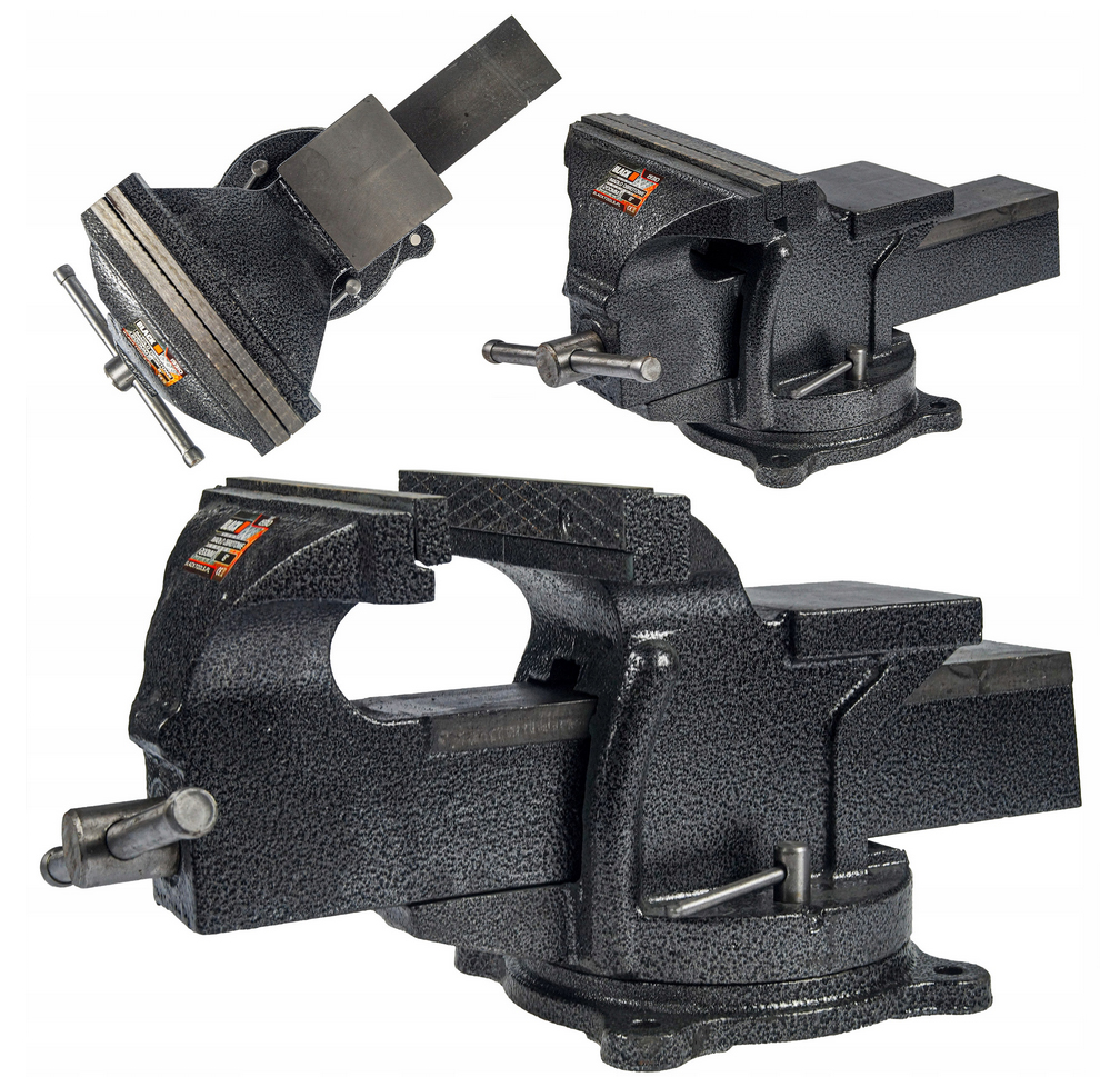 Слюсарні лещата 200 мм поворотні 14 кг ковадло