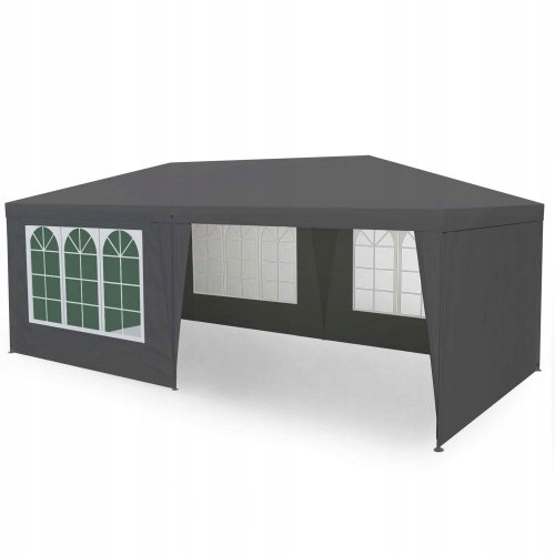 Obchodný záhradný pavilón 3x6 m, 6 stien, sivý MultiGarden