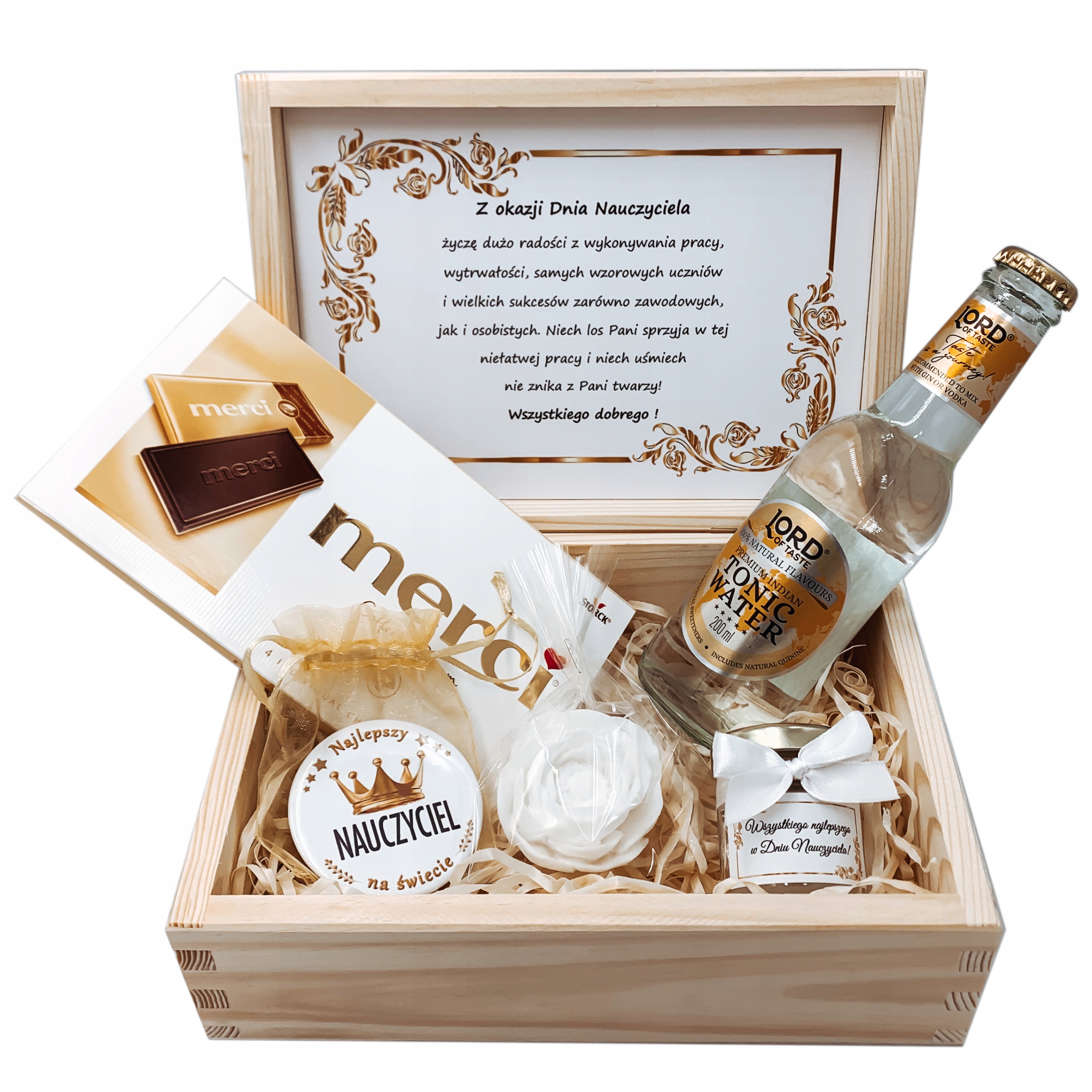 dárek Pro Učitelku Vychovatelku Box Krabička Dřevěná Bedýnka