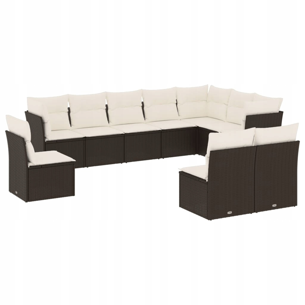 Set zahradního nábytku VidaXL plast vidaXL černý 10 el.