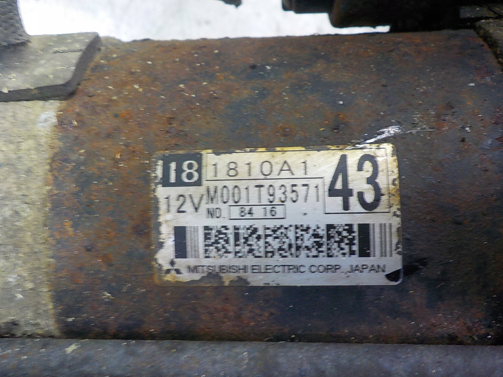MITSUBISHI LANCER VIII 2.0 DID starter M001T93571