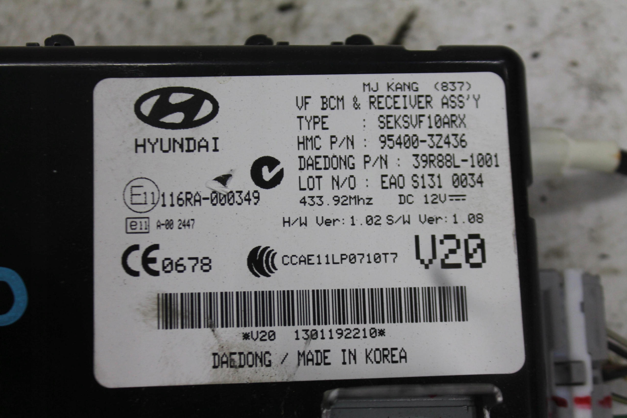 module control unit BSM 95400-3Z436 HYUNDAI I40 11-14