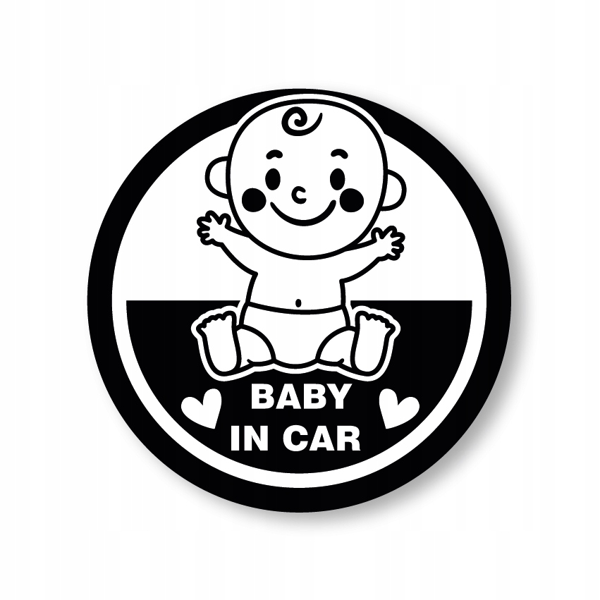 

Naklejka Baby in Car 12x12 cm