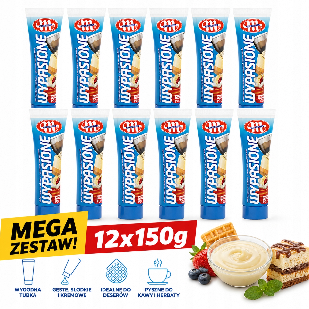 Sada 12x150g Vypařené Zahuštěné Slazené Mléko Stlačte A Jezte