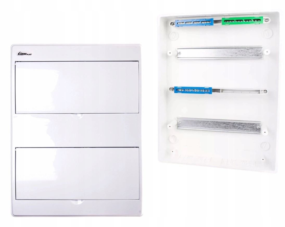 Elektrický nástěnný rozvaděč 2x12 24M s lištami N+pe IP40 Bílý