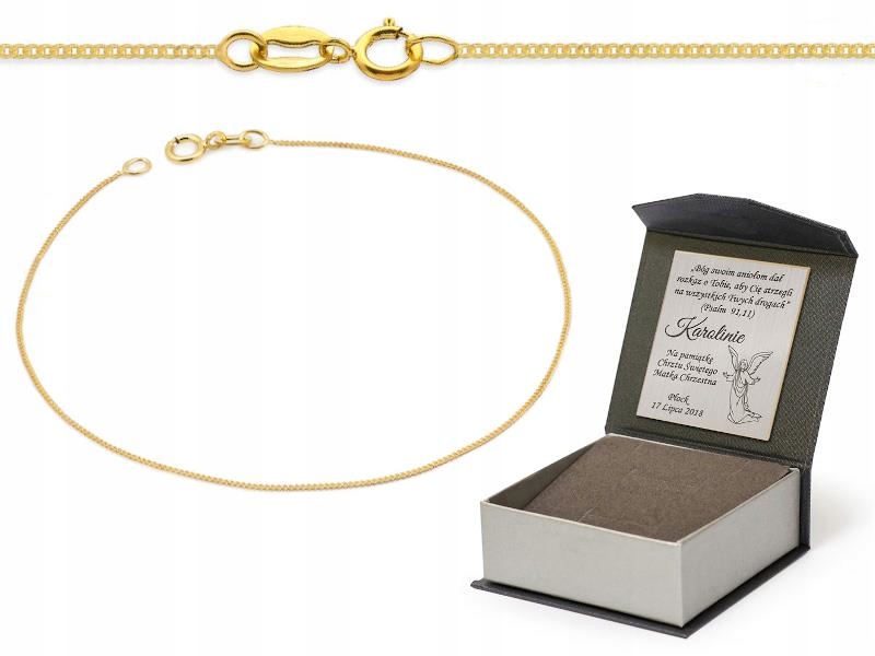 

Złota Bransoletka 333 Pancerka 17cm 8k