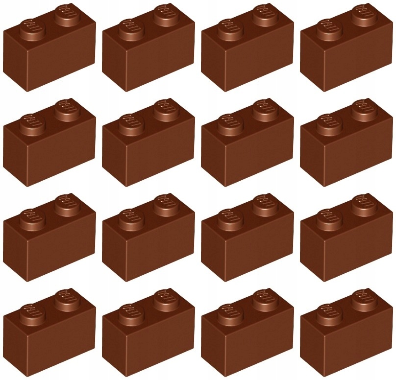 

Lego 3004 Klocek 1x2 brązowy Nowy (12g) 16 szt.