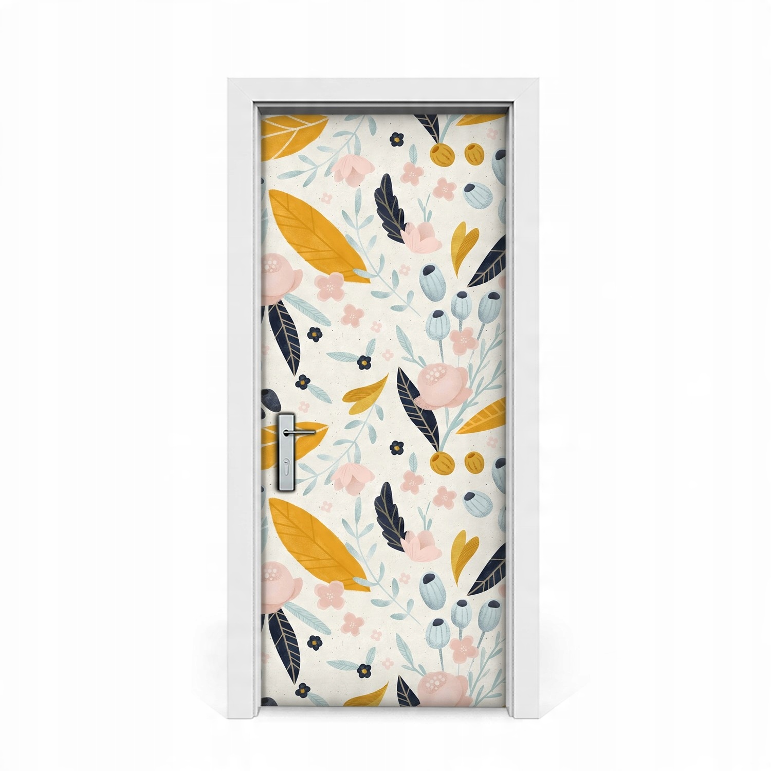

Naklejki na drzwi Pastelowe kwiaty 85x205