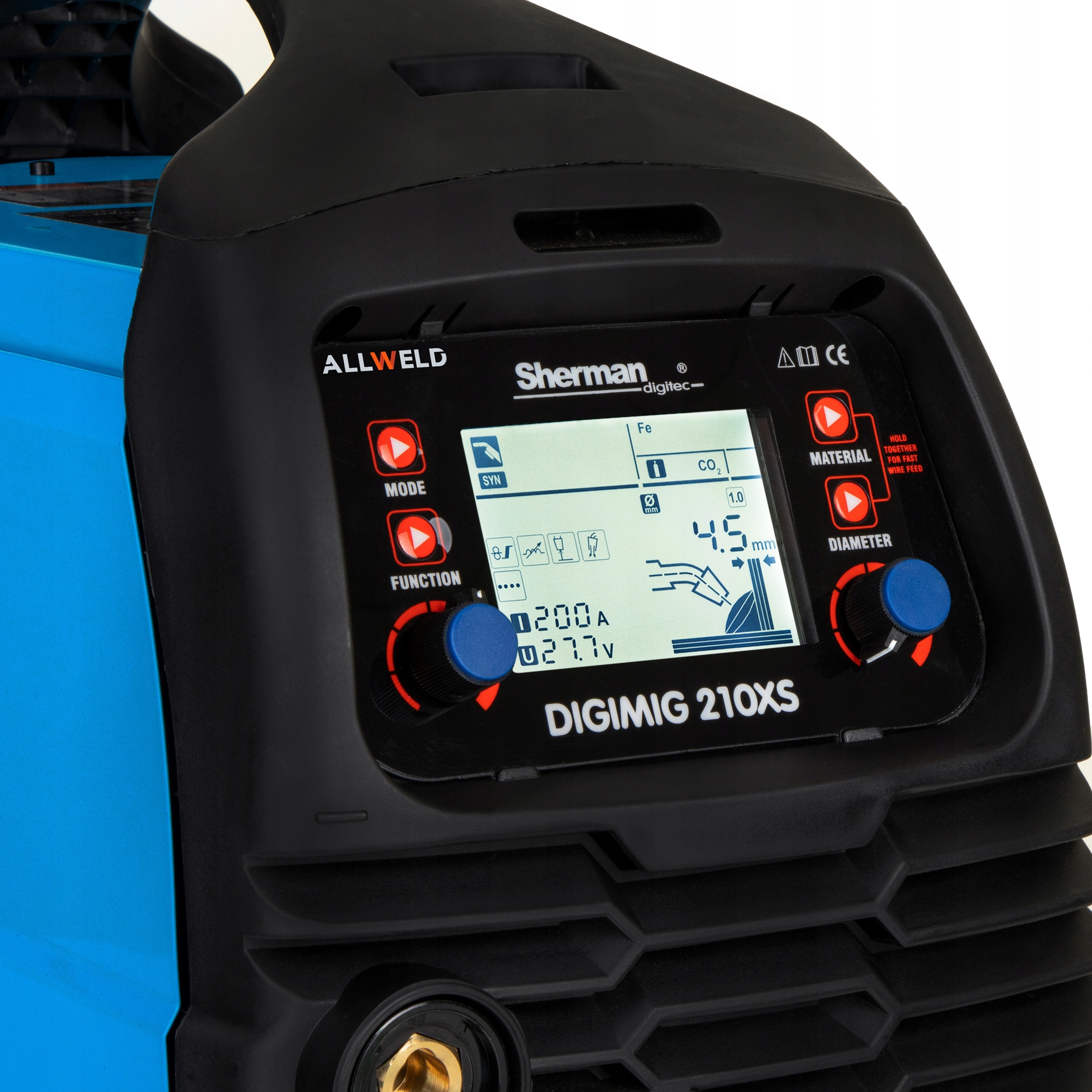 PÓŁAUTOMAT SPAWALNICZY SHERMAN DIGIMIG 210XS MIG MAG MMA TIG 230V 200A 3W1 Model DIGIMIG 210 XS