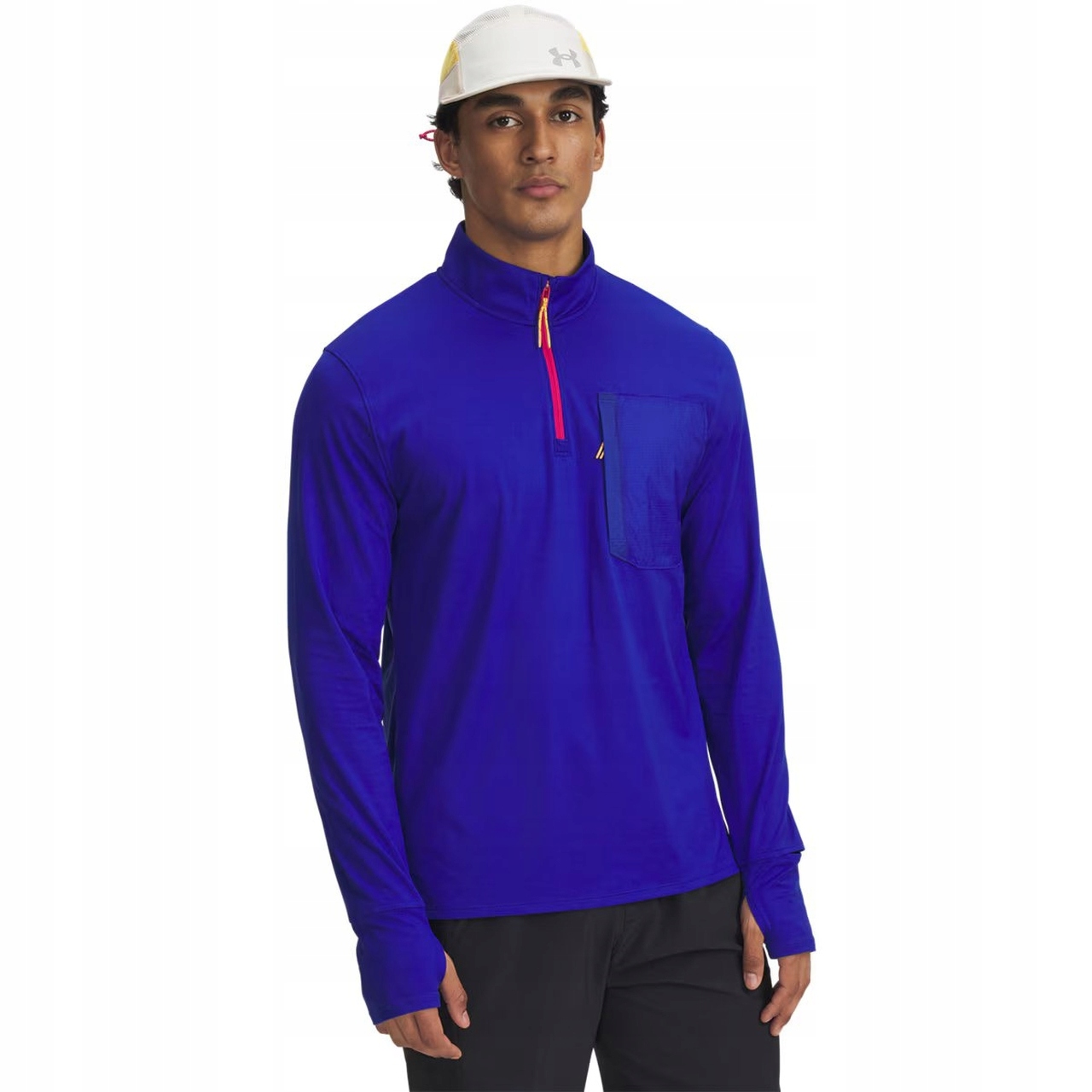 Under Armour Longsleeve Męski Trail Run Quarter Zip Royal L