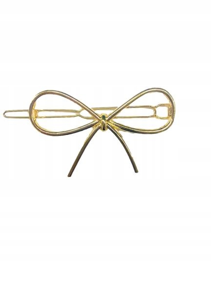 

Spinka wsuwka metalowa do włośow złota kokardka