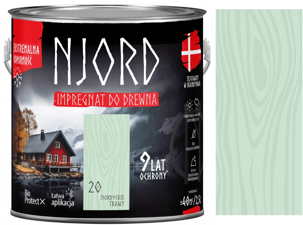 Njord Impregnat Do Drewna Do 9 Lat Ochrony Nordyckie Trawy 20 2.5L