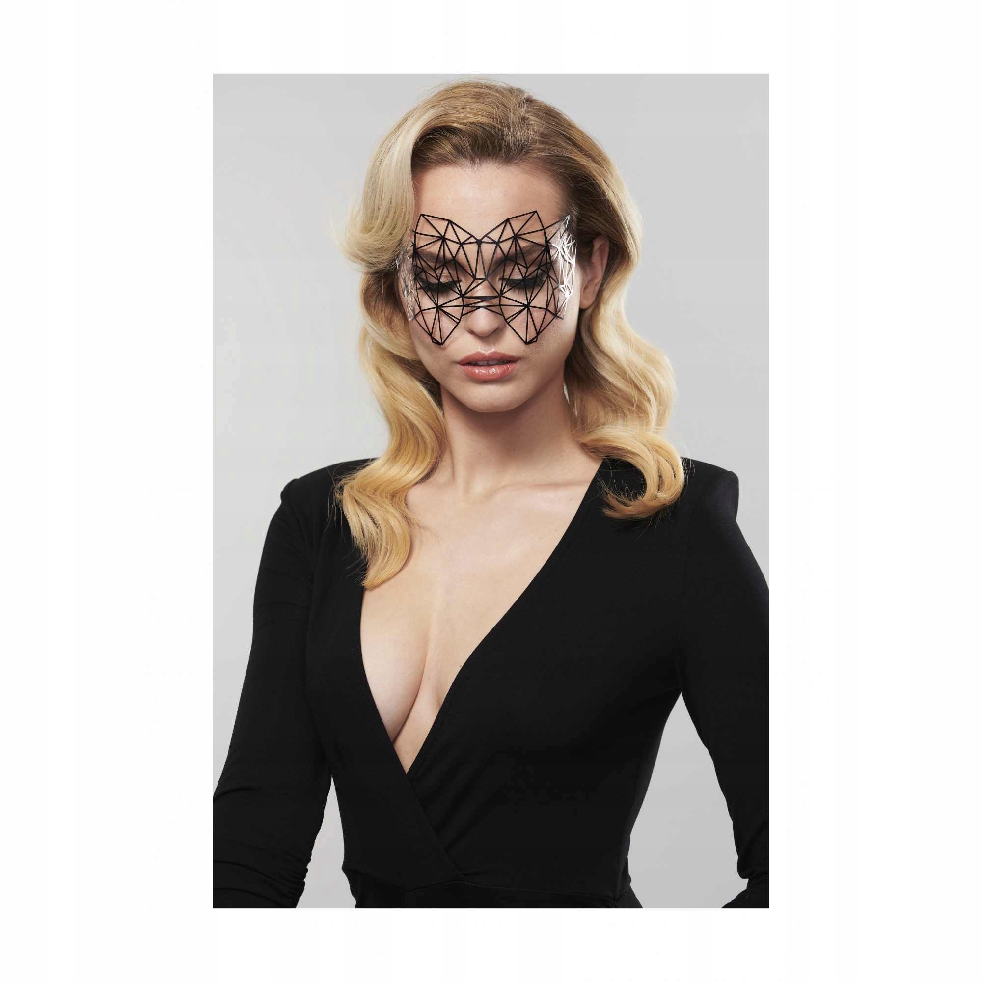 Maska winylowa Bijoux Indiscrets Kristine czarna