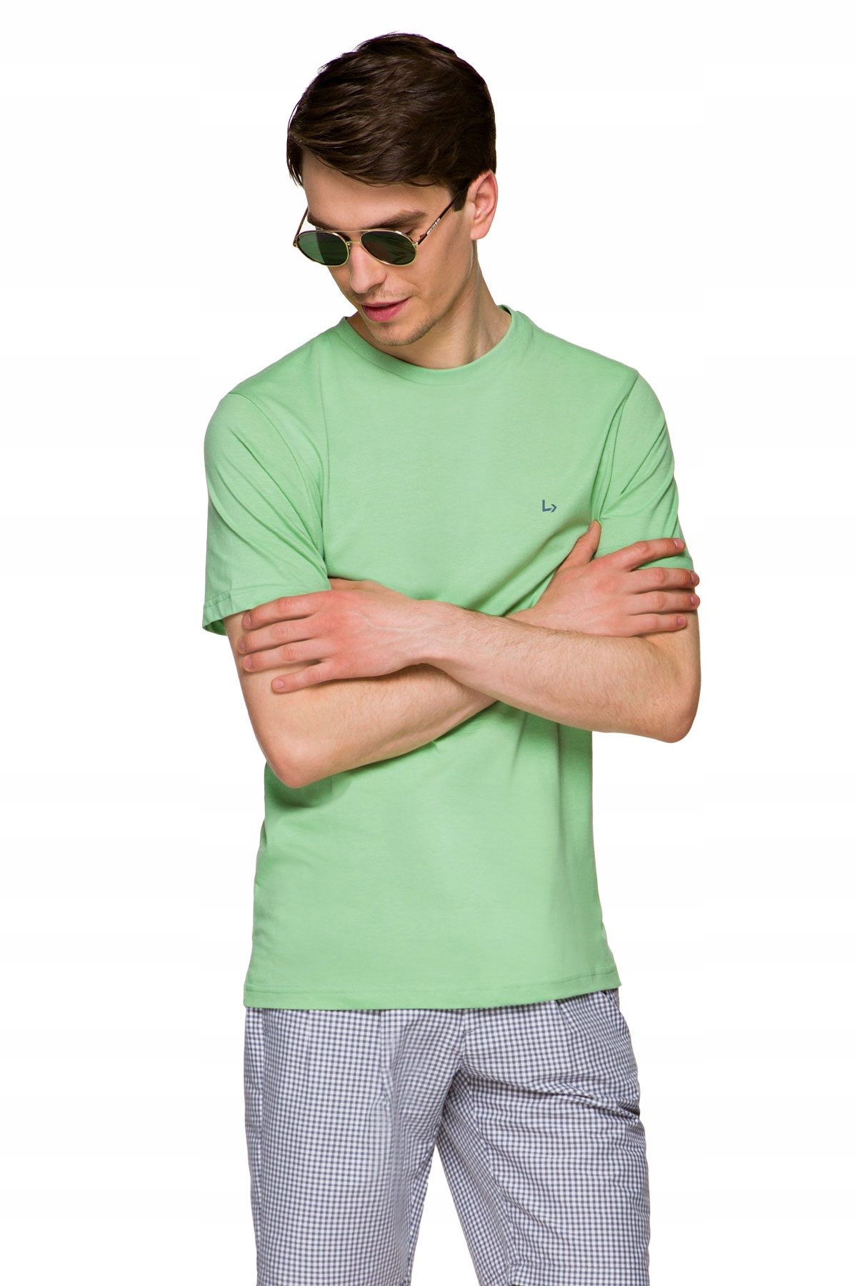 

Lancerto Koszulka T-shirt Męski Pistacja Mark L