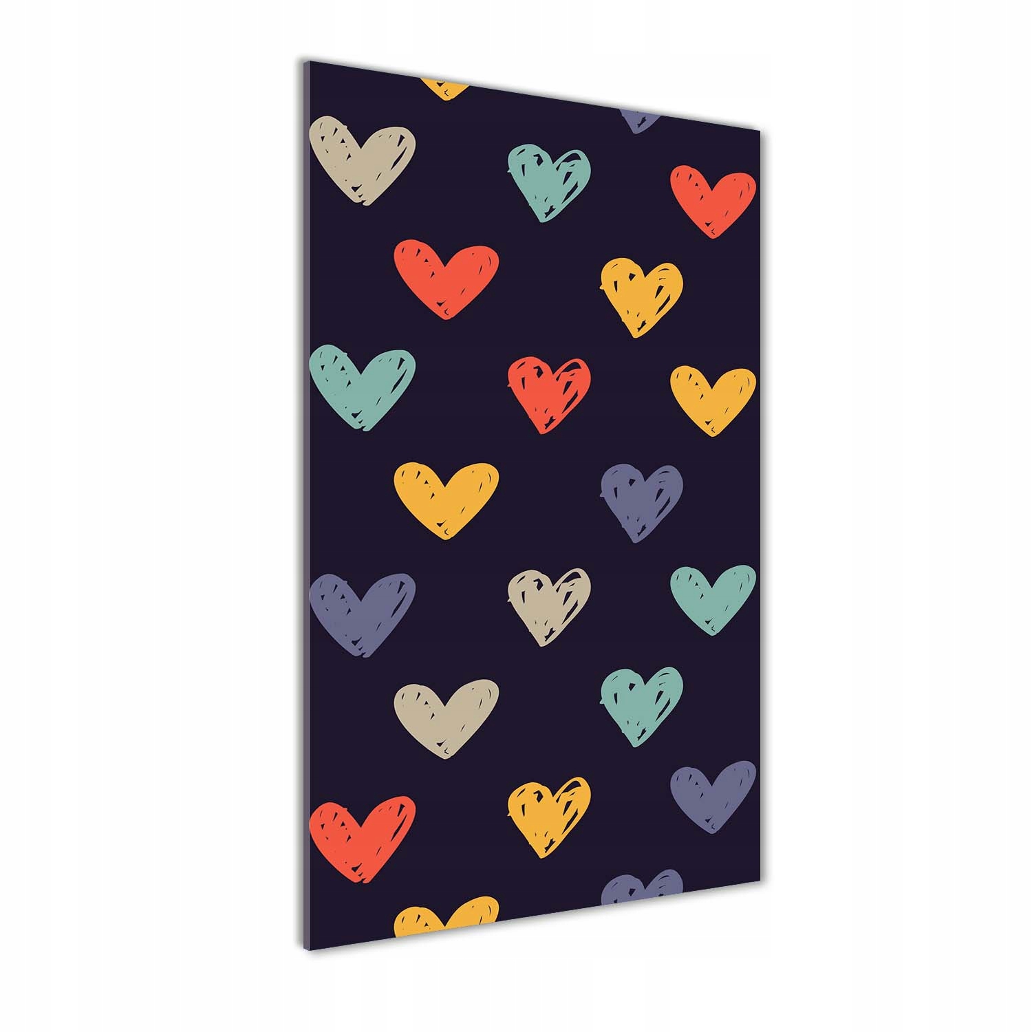 

Foto obraz zdjęcie na szkle Kolorowe serca 50x100