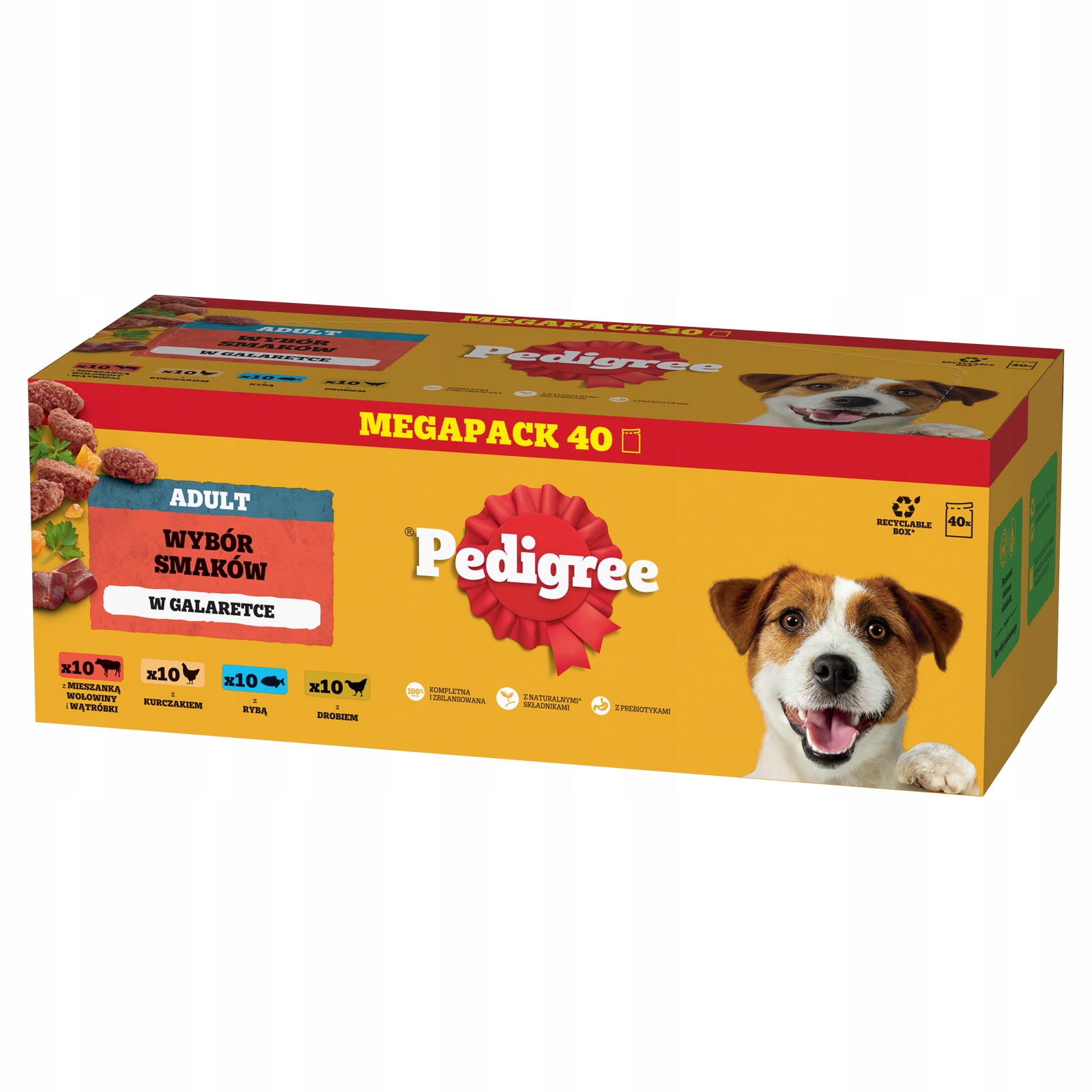 Pedigree Vlhké Krmivo pro dospělé psy v želé Mix Chutí (s hovězím masem,