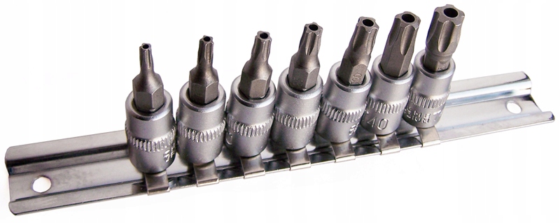 

Nasadki Torx 5-kątne TS10-TS45, 1/4", 7szt