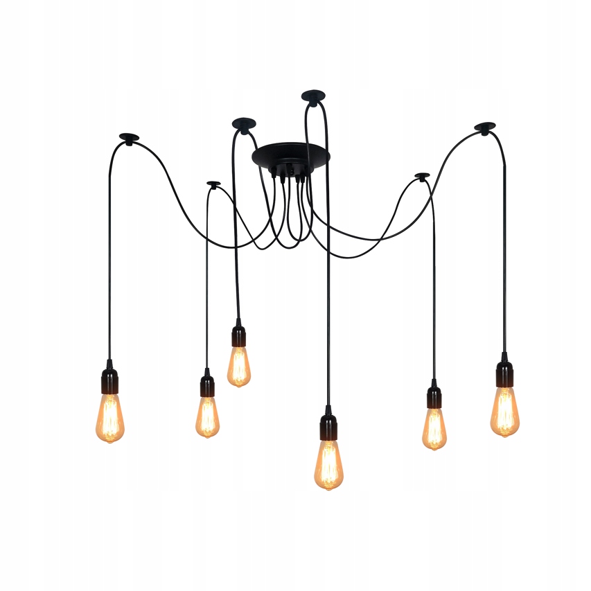 

Lampa Sufitowa Wisząca Żyrandol Pająk Loft E27 Led