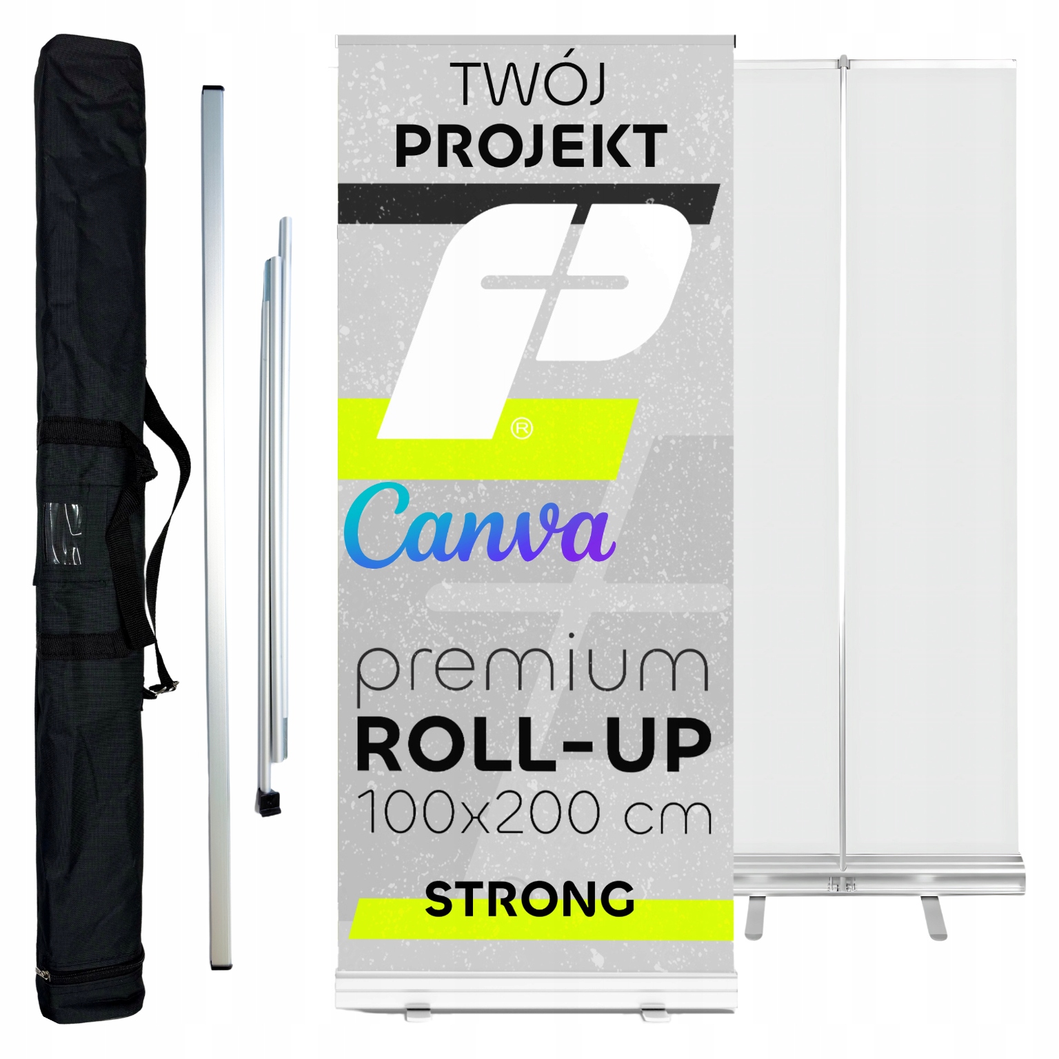 Roll-Up 100x200 Rollup Strong Z Wydrukiem Blockout Reklama Baner Na Targi