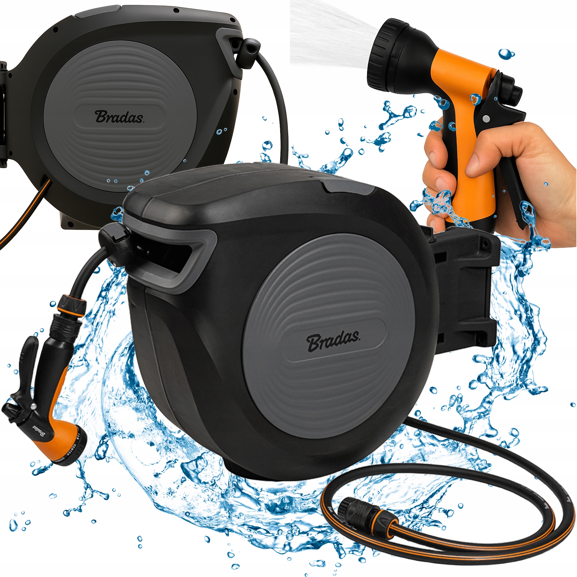 Bęben Automatyczny Zwijacz Naścienny Na Wąż Ogrodowy 20M Węża Bradas Ogród