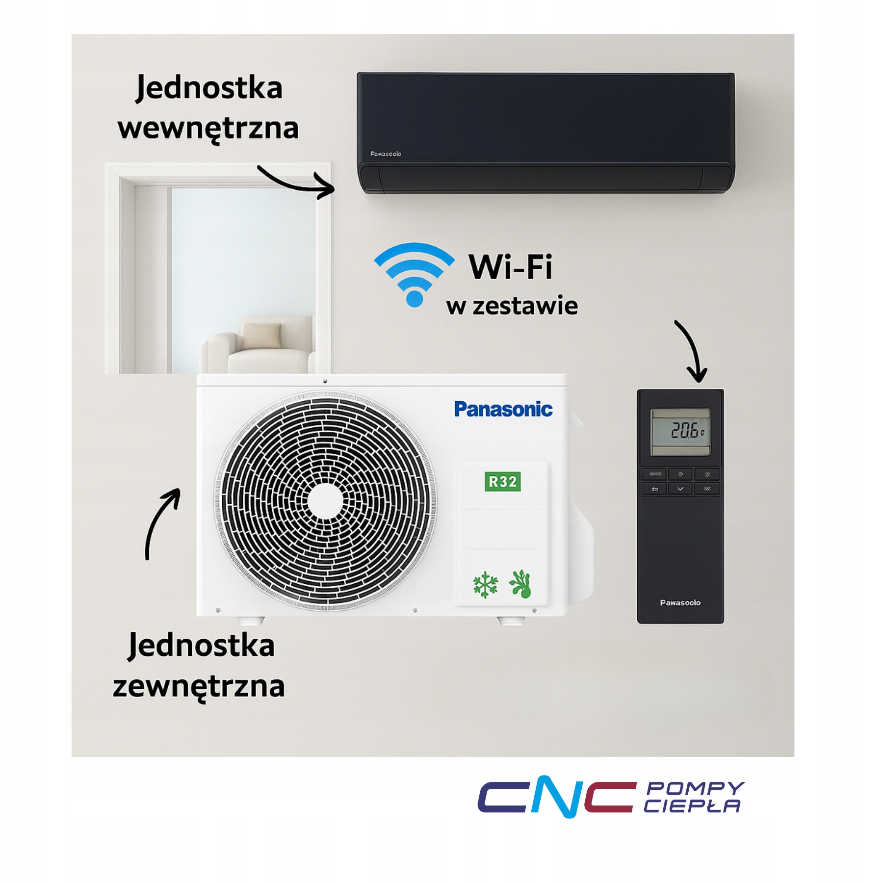 Klimatyzator Panasonic 4,2 kW KIT-XZ42ZKE-H, Kolor grafitowy, BMS, Wi-Fi
