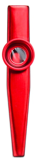 

Kazoo czerwone Metalowe, gwizdek, instrument, flet