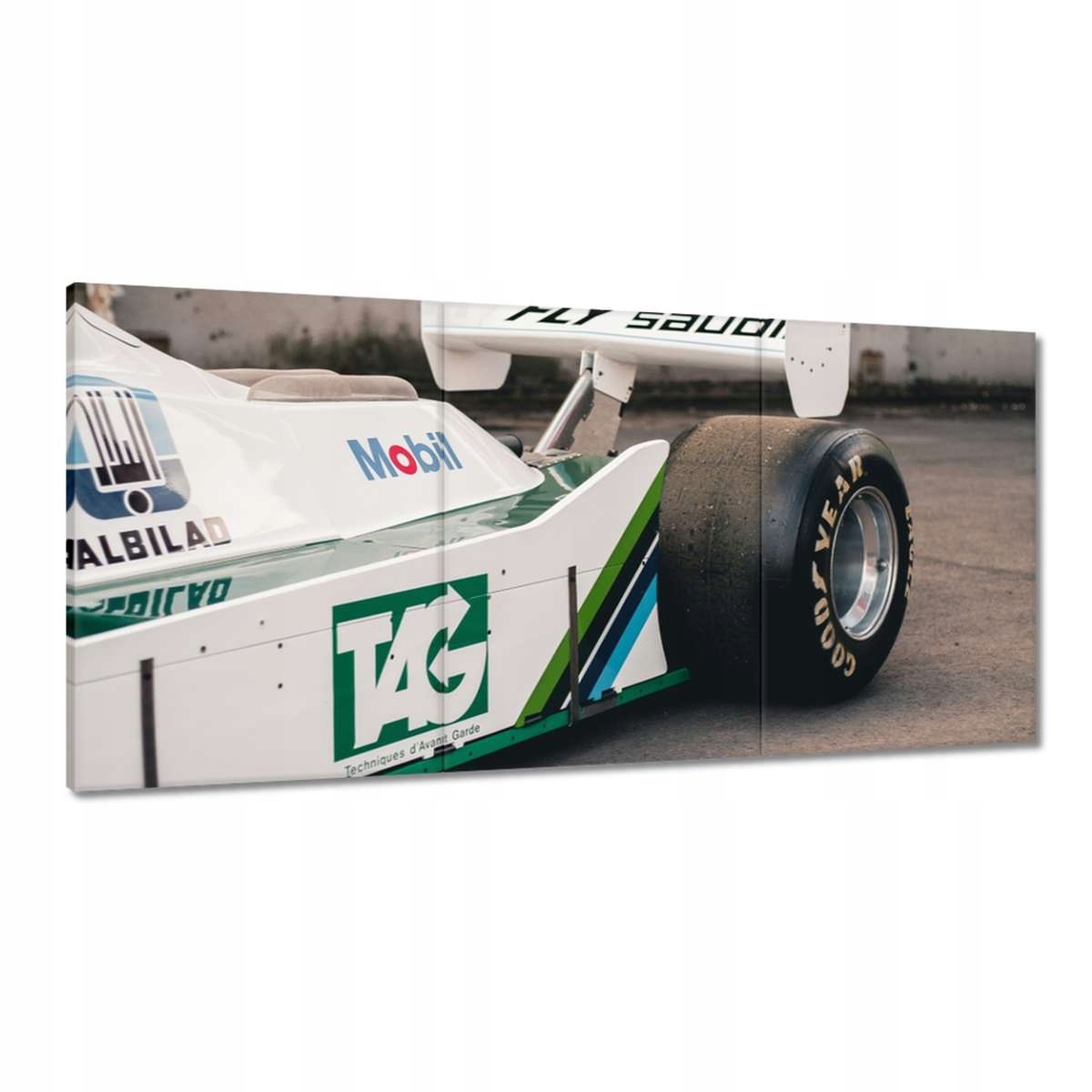 Obrazy 180x90 Závodné auto Biela