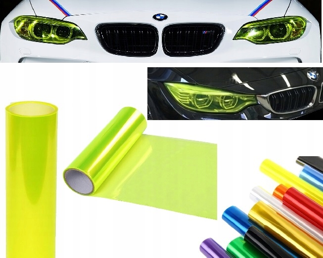 

Folia ochronna do lamp żółta żółty Neon 30x100