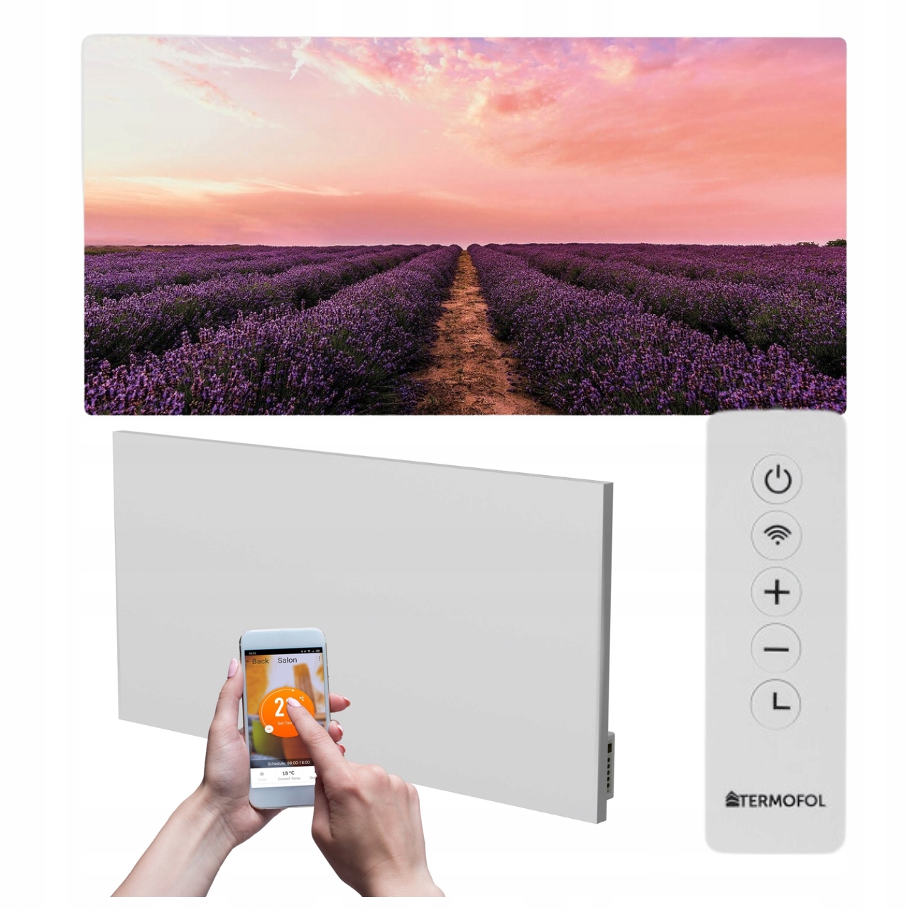 Infračervený obrazový ohrievač 700 W 120 x 60 cm WiFi