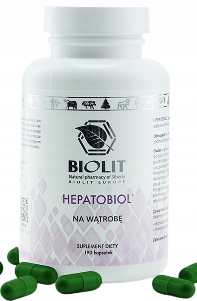 Biolit Hepatobiol 190 kapsułek Ostropest plamisty Wątroba Układ pokarmowy