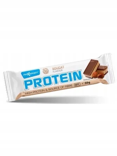 8 x Proteinová Tyčinka s nugátovou příchutí v mléčné čokoládě 50 g Maxsport
