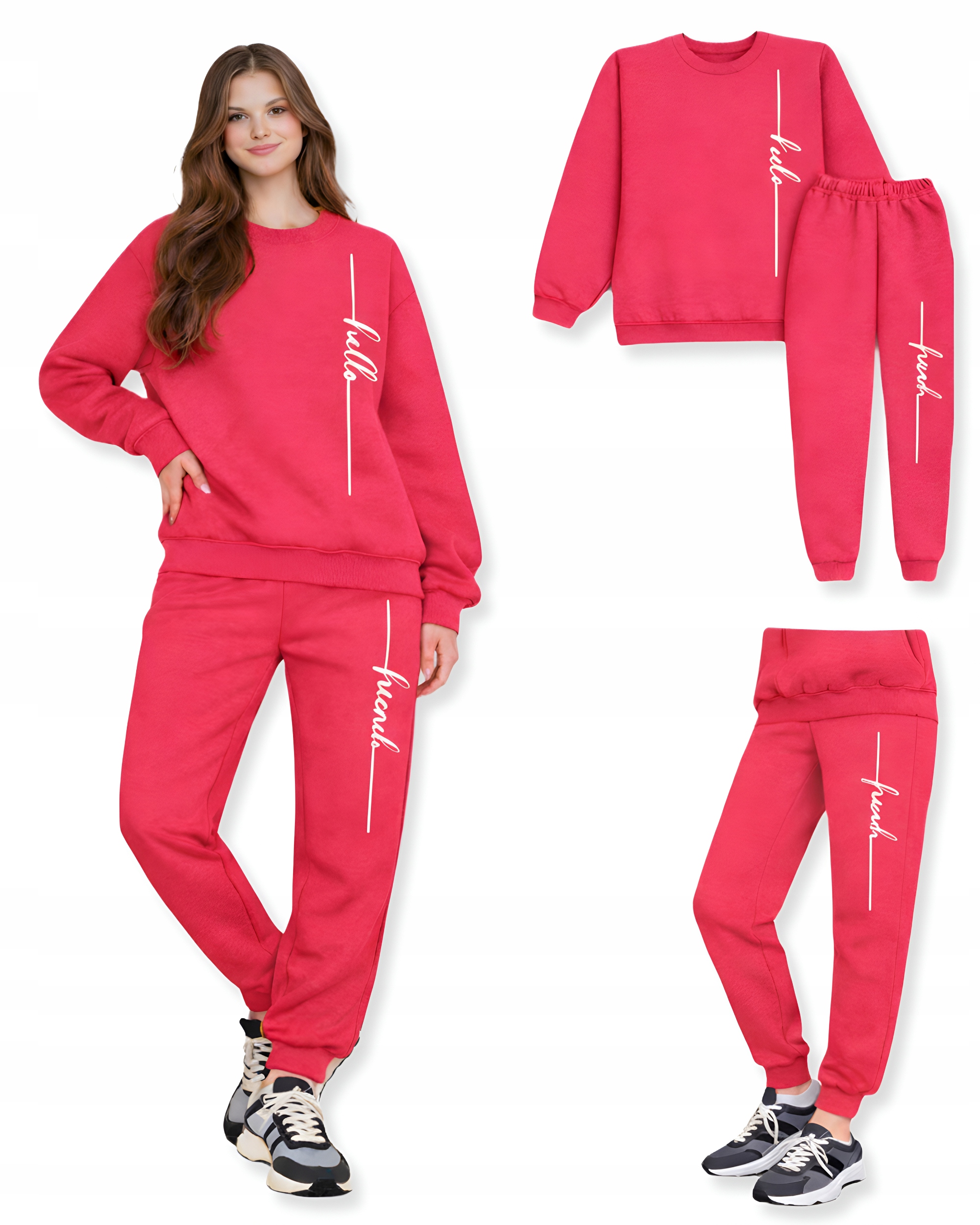 tepláková souprava S mládež Teplákovka Teplý mešek Polský Amarant