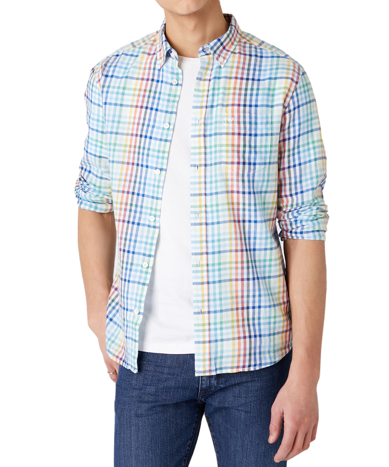 

Wrangler Ls 1PKT Button Down Shirt W5A3OR989 Wht L
