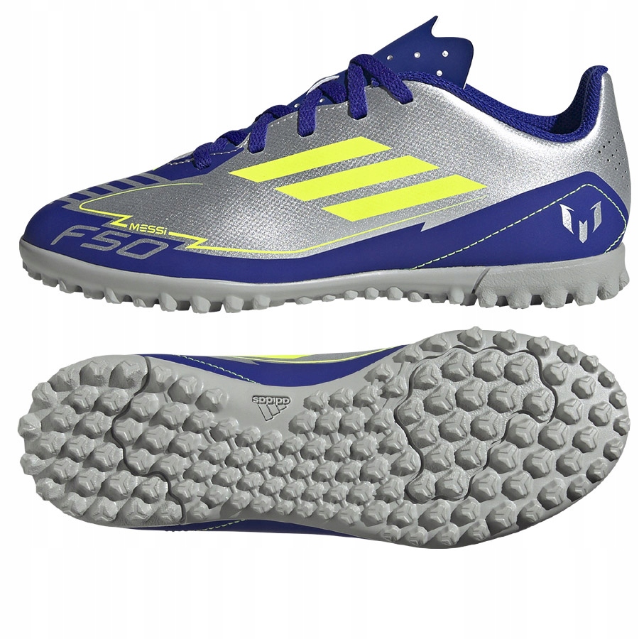 Boty adidas F50 Club Messi Jr Tf IH0923 stříbrné 36