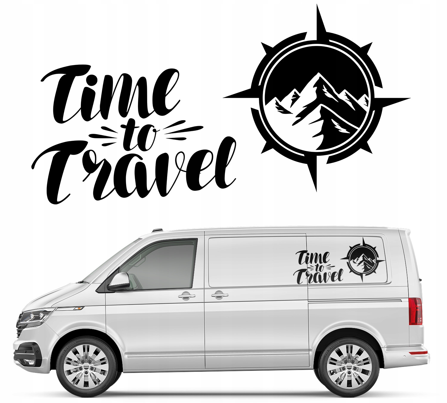 Samolepka na auto Time To Travel 105 x 56 cm