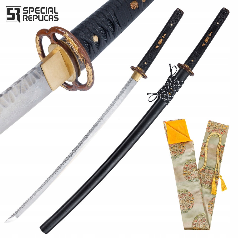 Meč Katana Ocel 1095 Full Tang Hrc 60-62 Ručně kovaný, kalený hlínou