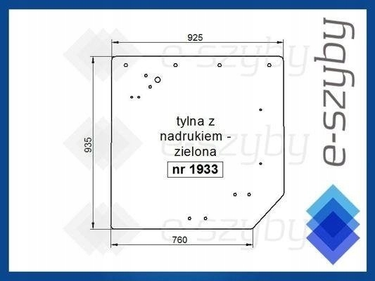 sklo Claas Renault Axion zadní
