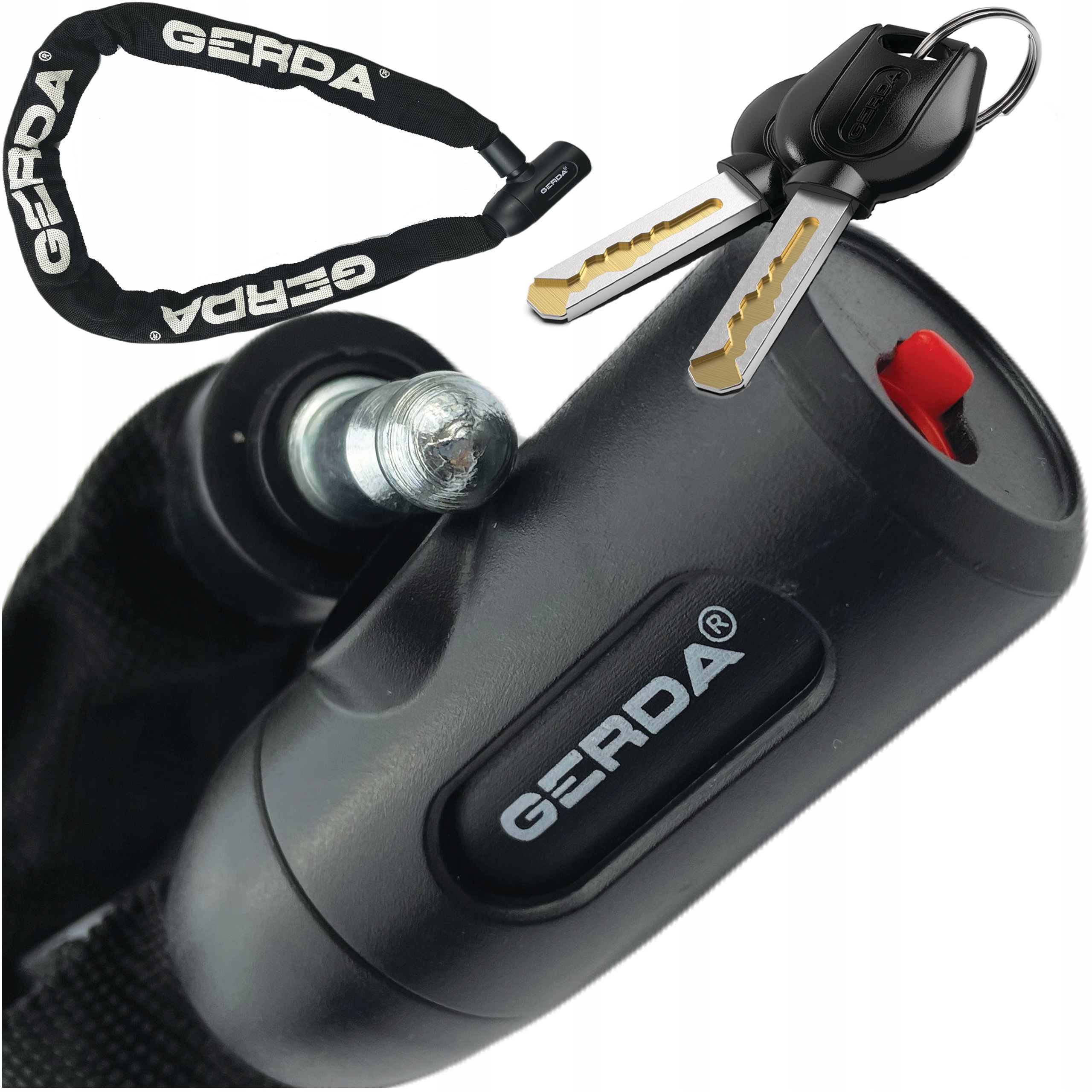 Zapięcie Rowerowe Gerda Contra Zabezpieczenie Do Roweru Łańcuch 90CM