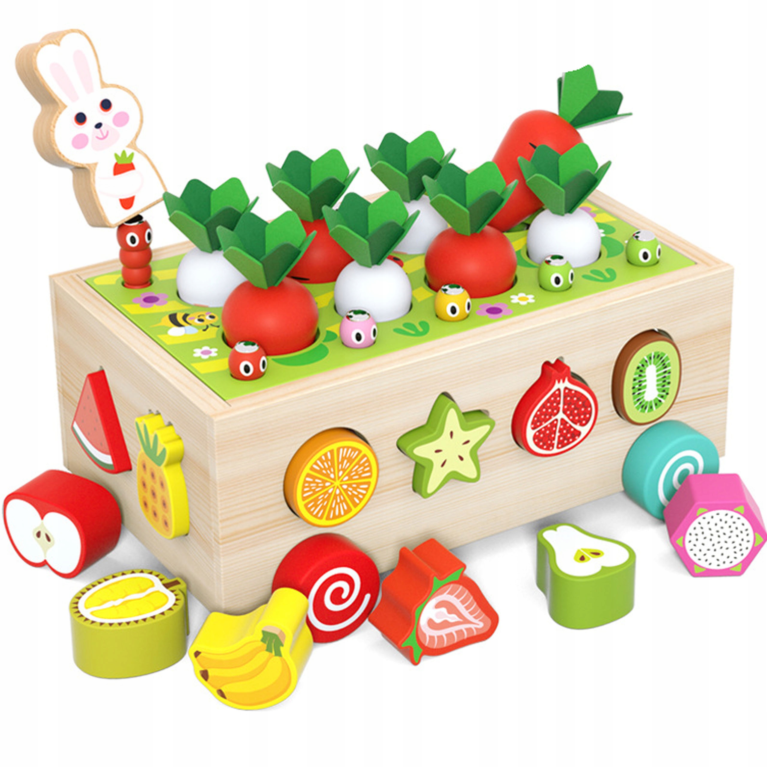 GRA LOGICZNA ZRĘCZNOŚCIOWA SORTER MARCHEWKI I ROBACZKI MONTESSORI