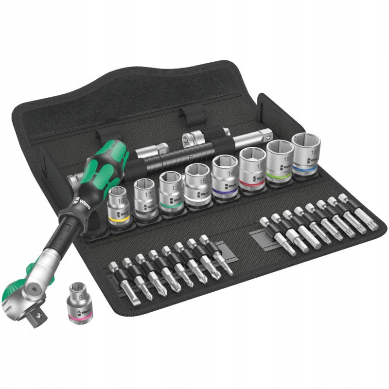 WERA Zestaw Kluczy Grzechotkowych Zyklop Speed 3/8 Cala 29 Elementów — miniatura 9