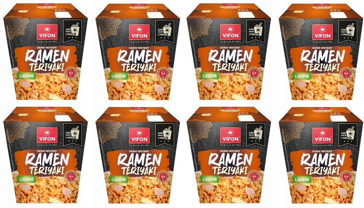 Levně 8 x 85 g Vifon Obědový box Ramen Teriyaki s nudlemi a kuřecí příchutí Karton