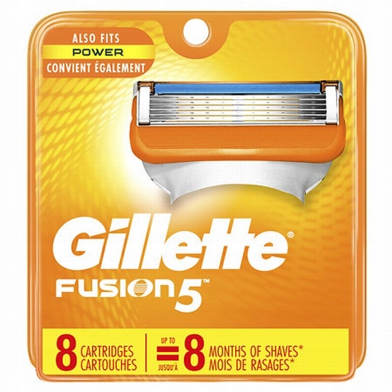 Gillette 5 Fusion 8 ks nůžkové vložky čepele Usa