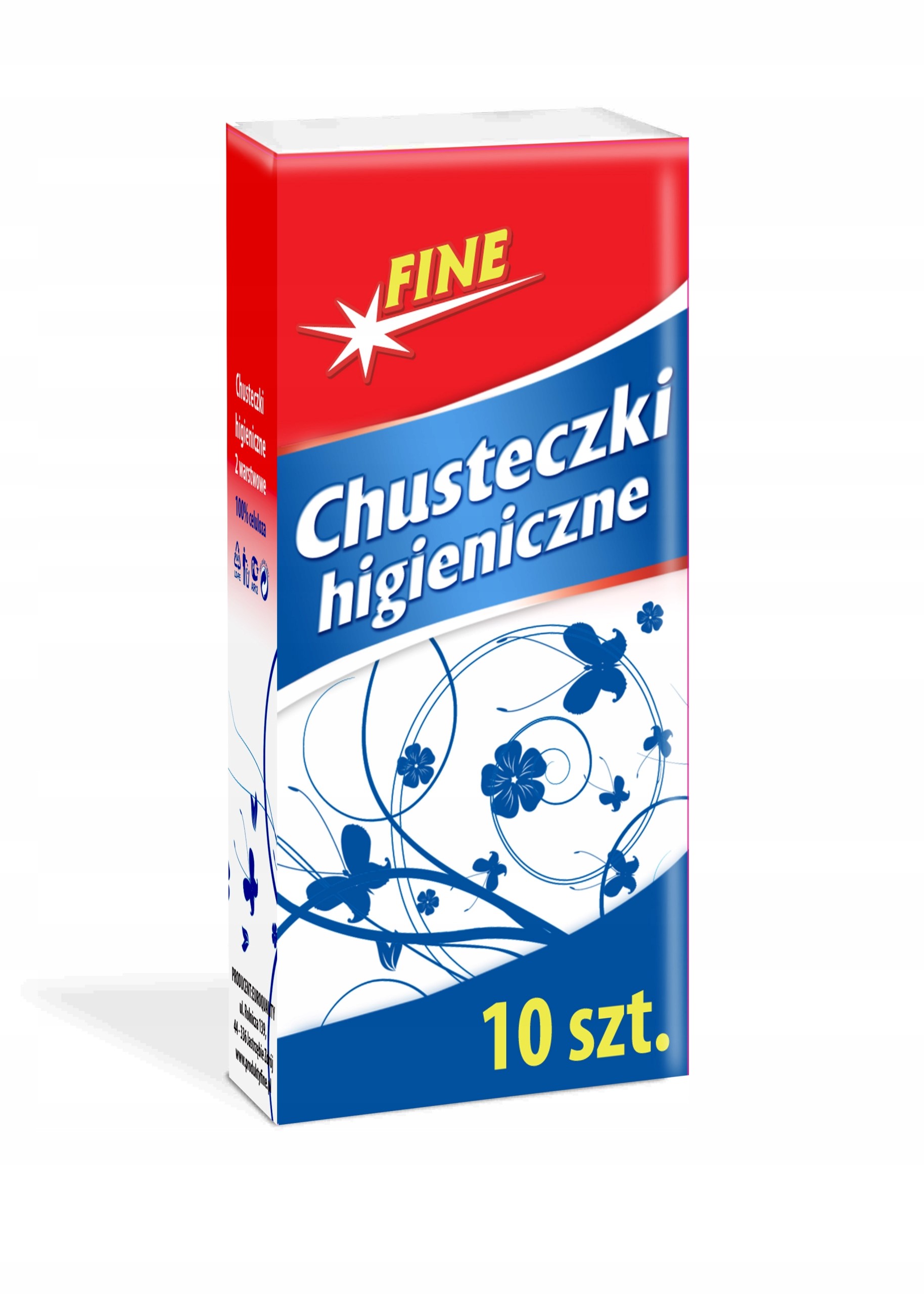 Chusteczki Higieniczne 3 warstwowe Fine 1 Sztuka