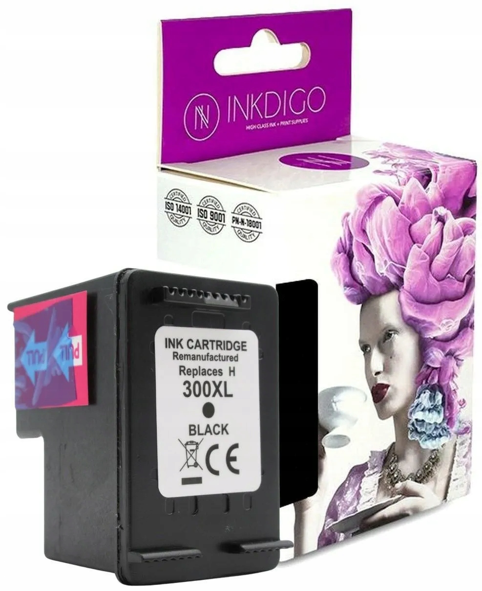 Tusz Inkdigo do Hp 300 XL Black