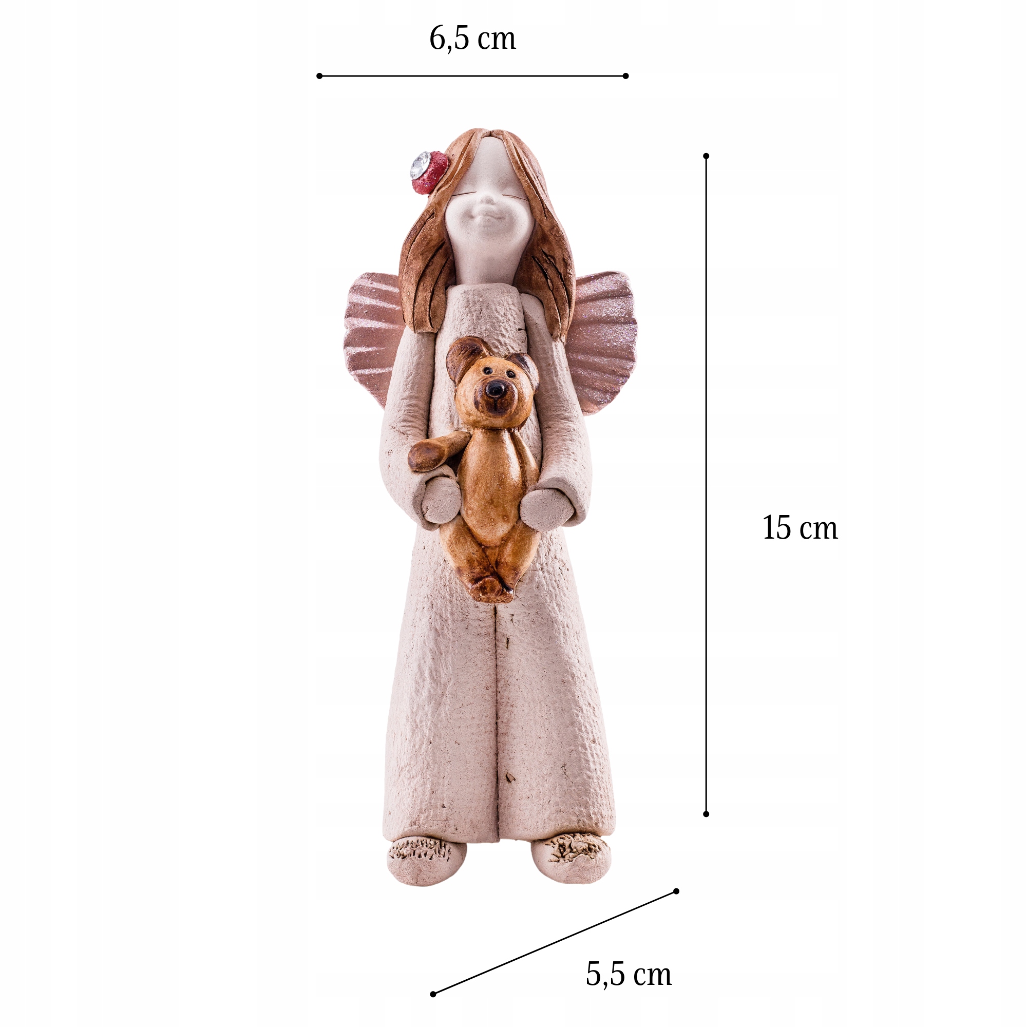 Anioł Stróż Figurka Ceramiczna Prezent Urodziny Materiał wykonania ceramika