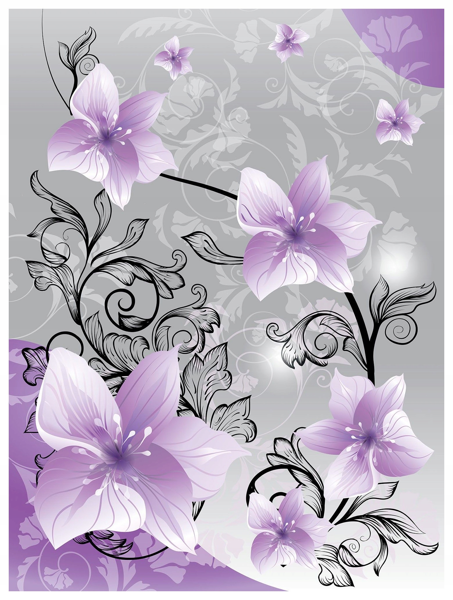 Fototapeta Lilové kvety Gradient vinylová 184x254 lepidlo