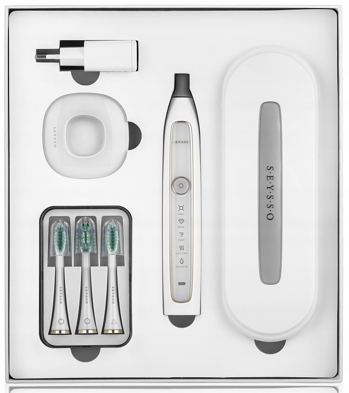 SEYSSO soniczna szczoteczka GOLD biała NOWOŚĆ