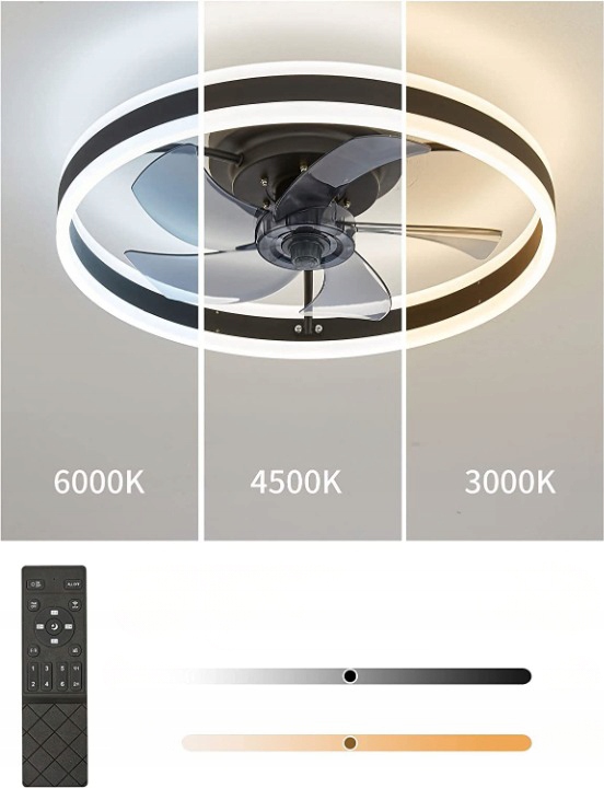 ŻYRANDOL WENTYLATOR SUFITOWY WIATRAK LAMPA LED 60W Kolekcja ŻYRANDOL WIATRAK LED